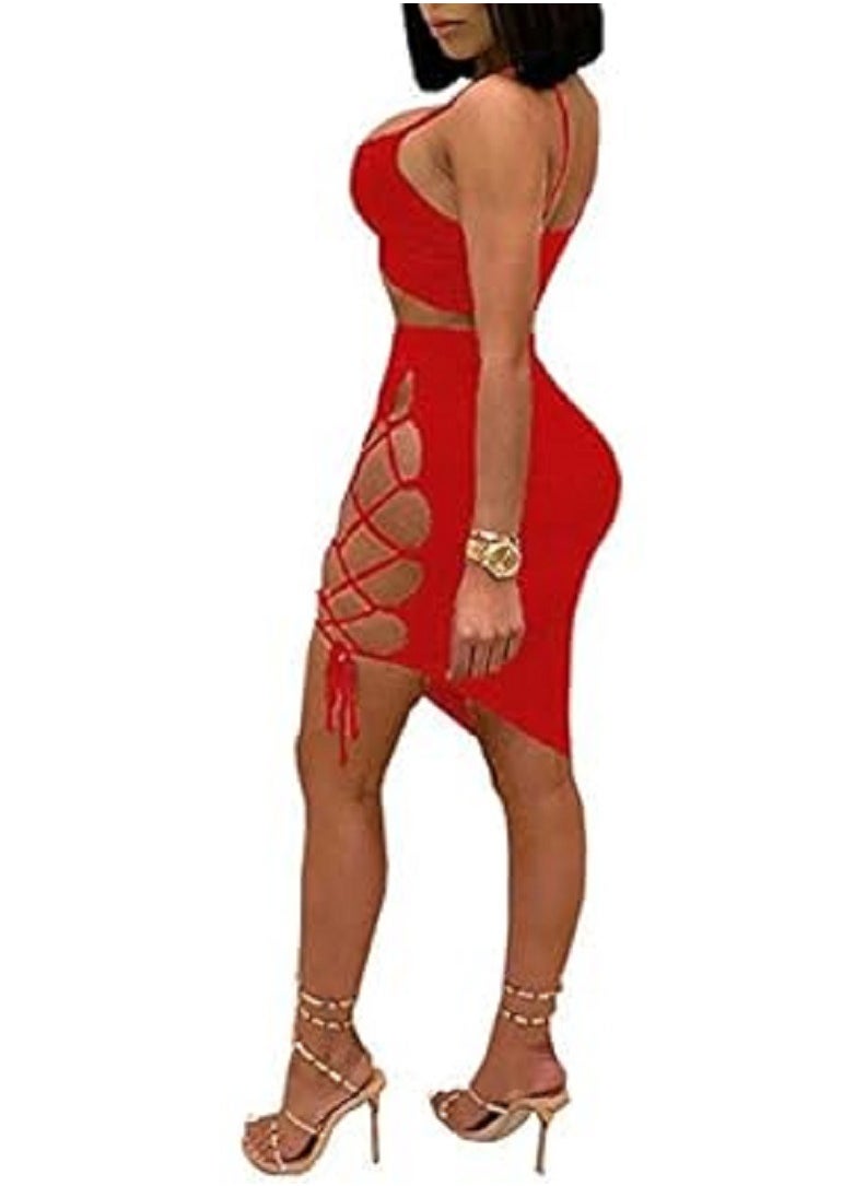 Ward - A lingerie set consisting of a short skirt and a sleeveless bra with a side lace-up corset, made of lightweight lycra, available in various distinctive colors. - Image 1