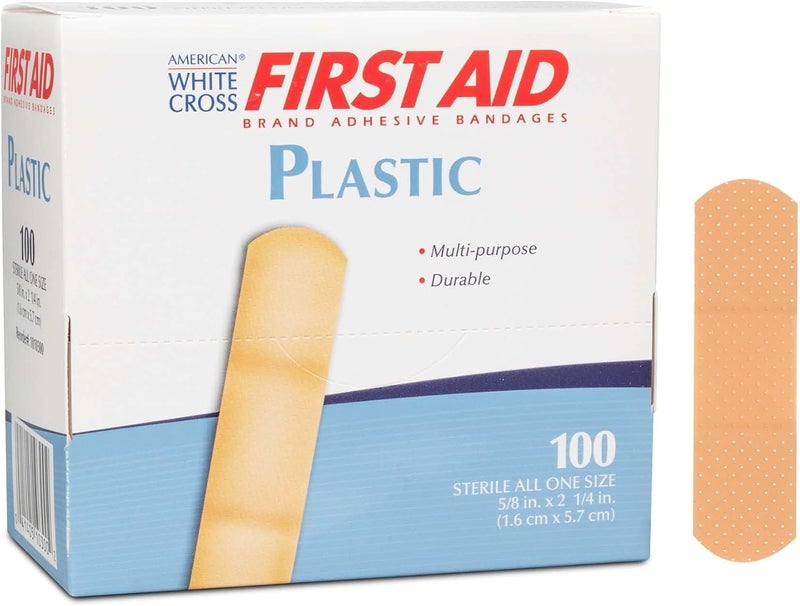 American White Cross First Aid Adhesive Strips 58 x 2 Inches Dukal 1010300 100 Count