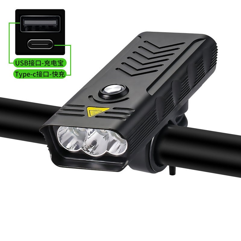 Generic New 5T6 USB-C Rechargeable 9600mAh Mountain Bike Light 3t6 lamp