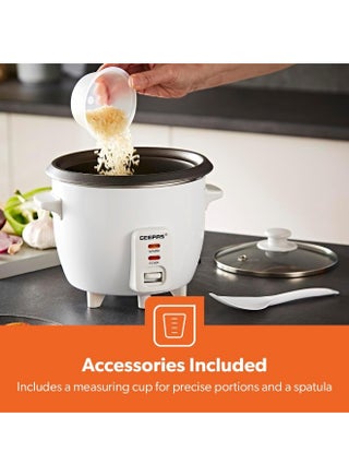 Automatic Rice Cooker 3 in 1 Functions Non-Stick Inner Pot Automatic Shut Off with Overheat Protection 0.6 L 300 W GRC4324N White - view 5