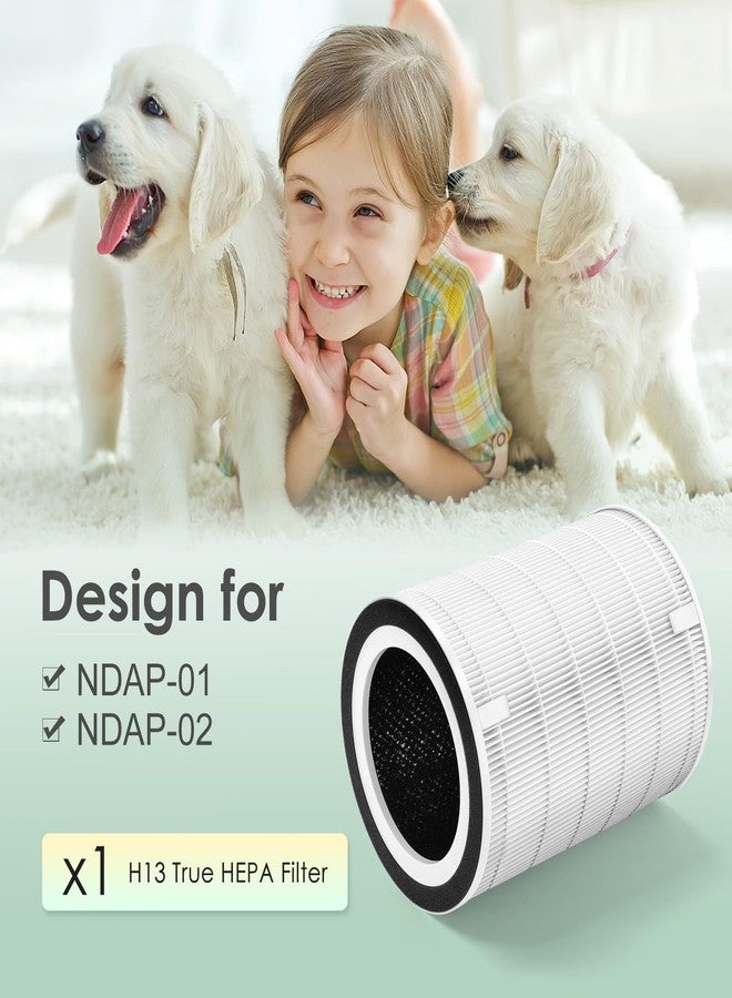 HSIAMEN NDAP-01 Replacement Filter Compatible with Hestom NDAP-01 NDAP-02 Air Purifier, Compared to Part # VK-6052H, 3-Stage H13 True HEPA Filter with Carbon, 1-Pack - Image 3