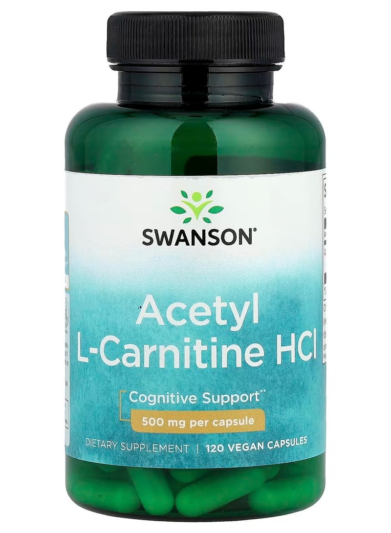 Swanson, Acetyl L-Carnitine HCl, 500 mg, 120 Vegan Capsules