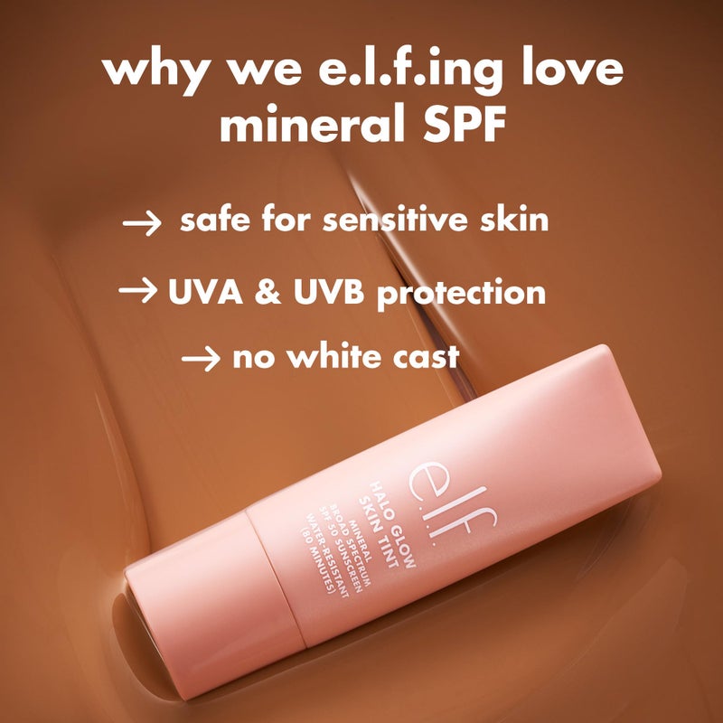 elf e.l.f. Halo Glow Skin Tint SPF 50, Tinted Moisturizer For Light, Buildable Coverage, Creates A Natural Glow, Vegan & Cruelty-Free, 5 Light Warm - Image 3