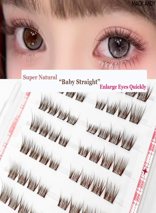 LASGOOS Brown Self Adhesive Eyelash Clusters Press On Eyelash LASGOOS Natural BB Curl 3D Lash Individual 9-12mm 64Cluster Pre-Glued Long-Lasting DIY Eyelash Extensions No Glue No Remover Needed Lashes - Image 3