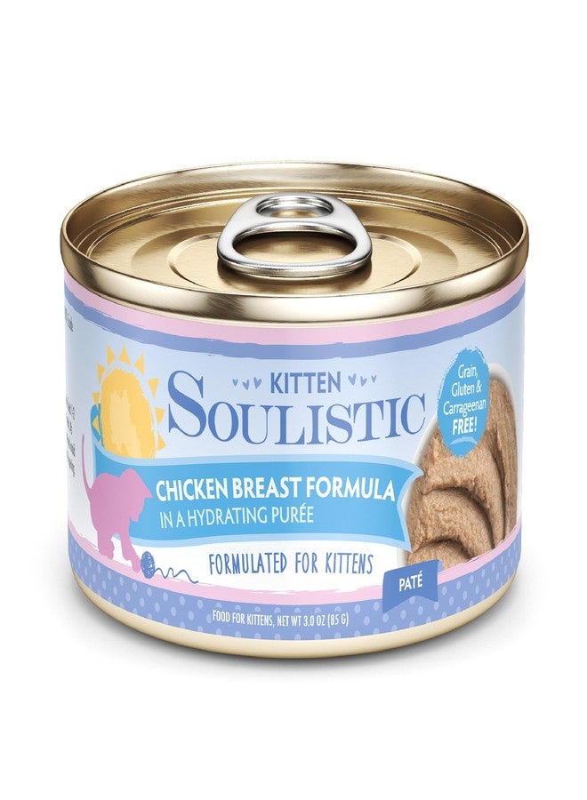 Soulistic Kitten, Chicken Breast Formula in Hydrating Purée, 3oz Can, Pack of 12 - Image 1