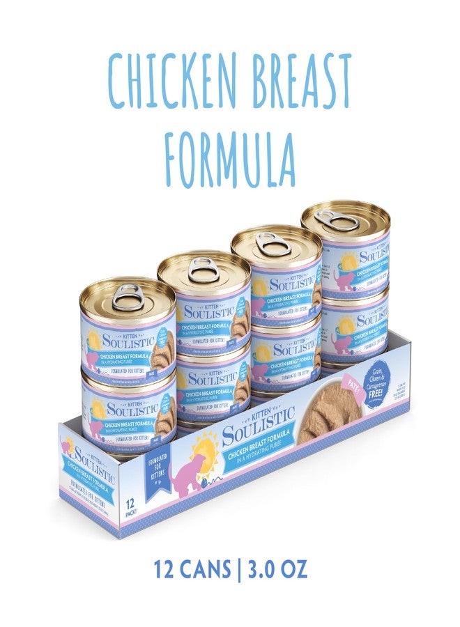Soulistic Kitten, Chicken Breast Formula in Hydrating Purée, 3oz Can, Pack of 12 - Image 2