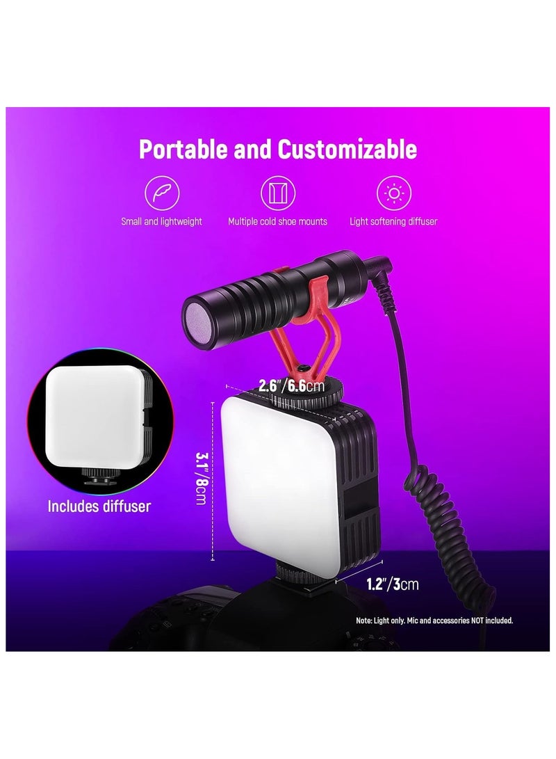 NEEWER Magnetic RGB Video Light, 360° Full Color RGB61 LED Camera Light with 3 Cold Shoe Mounts/CRI 97+/20 Scene Modes/2500K-8500K/2000mAh Rechargeable Portable Photography Selfie Light black - Image 4