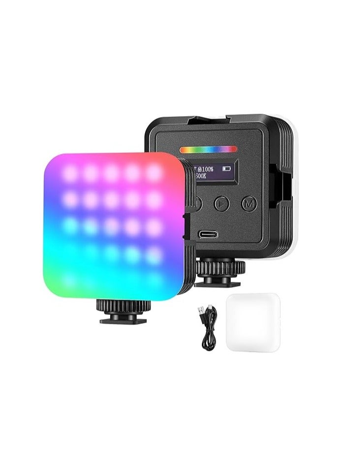 NEEWER Magnetic RGB Video Light, 360° Full Color RGB61 LED Camera Light with 3 Cold Shoe Mounts/CRI 97+/20 Scene Modes/2500K-8500K/2000mAh Rechargeable Portable Photography Selfie Light black - Image 1