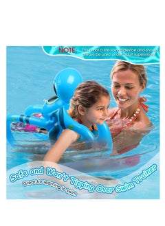 SYOSI Swim Vest Floaties for Kids, Toddler Pool Float Learn to Swim Trainer Life Jacket with Adjustable Safety Buckle and 3 Airbags, Portable Inflatable Pool Floats Swimming Ring, Loads up to 110 lb  - Image 2