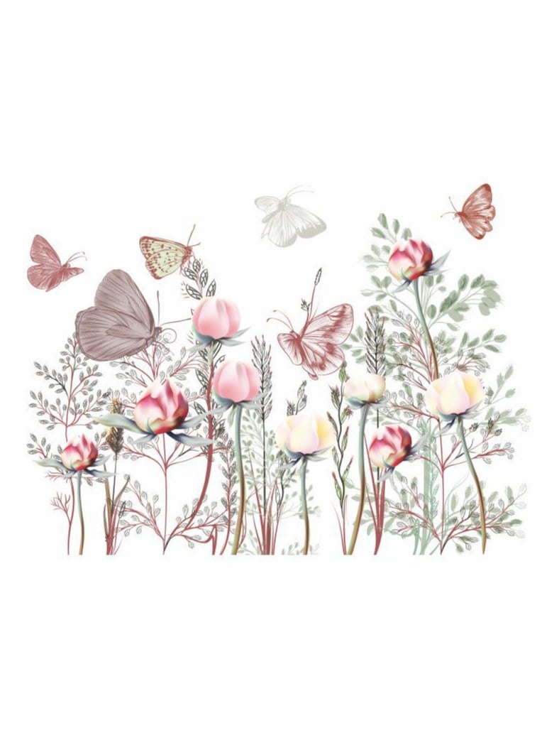 Bluejw ملصقات جدارية لزهور النباتات مثالية لزاوية غرفة النوم وحواف غرفة المعيشة - Image 1