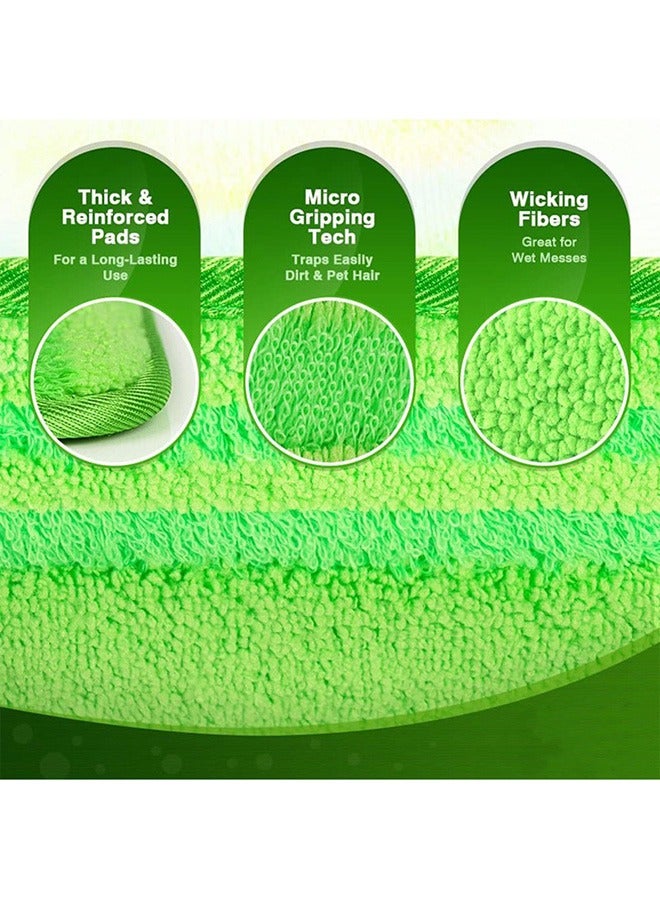 2 Pcs Microfiber Mop Pads, Replace Mop Pads for Swiffer Sweeper & All 10-12 Inch Flat Mop, Reusable Durable Wet Dry Cleaning Pads for All Hard-Floor Washable Sweeper Refills (Mop Not Included)  - Image 4