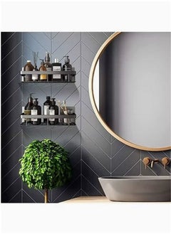 WinHolder Shower Caddy Shelf【Thickened Upgraded Version】, Adhesive Black Bathroom Shower Rack, No Drilling Wall Mounted Shower Organizer, Rustproof Basket for Bathroom, Toilet, Kitchen (2 Pack)  - Image 5