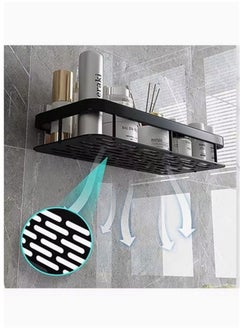 WinHolder Shower Caddy Shelf【Thickened Upgraded Version】, Adhesive Black Bathroom Shower Rack, No Drilling Wall Mounted Shower Organizer, Rustproof Basket for Bathroom, Toilet, Kitchen (2 Pack)  - Image 4