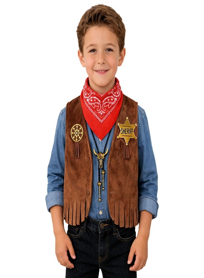ZZIHAN Toddler Cowboy Costume - kids Western Dress Up Outfit Boys Girls 4-5 - Image 2