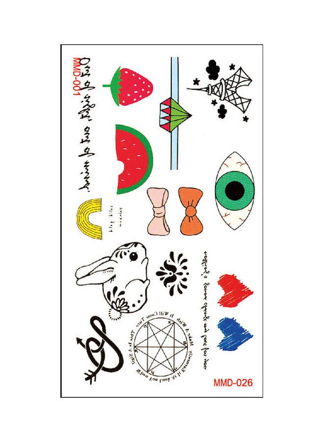 NIBEMINENT Waterproof Fashionable Temporary Tattoo Sticker Multicolour - Image 1