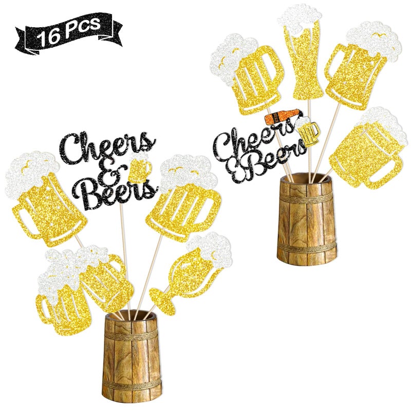 Yavxzvbw Cheers and Beers Party Decorations Beer Stick Beer Birthday Decorations Beer Party Decorations for Stock the Bar - Image 3
