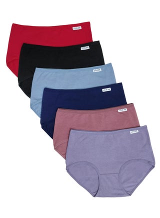 Premium Cotton Four-way stretch Panties - MULTIPACK - Regular and Plus Sizes - Classic Briefs for Women (UAE/KSA, Alpha, L, Regular, Regular, Cool & Warm Shades - 6 Pcs Pack) - pzsku/Z92F90AD7CAC52AE7E836Z/45/_/1736416834/aeb7ac4e-4ff4-432a-ba04-5951bbbc70e1