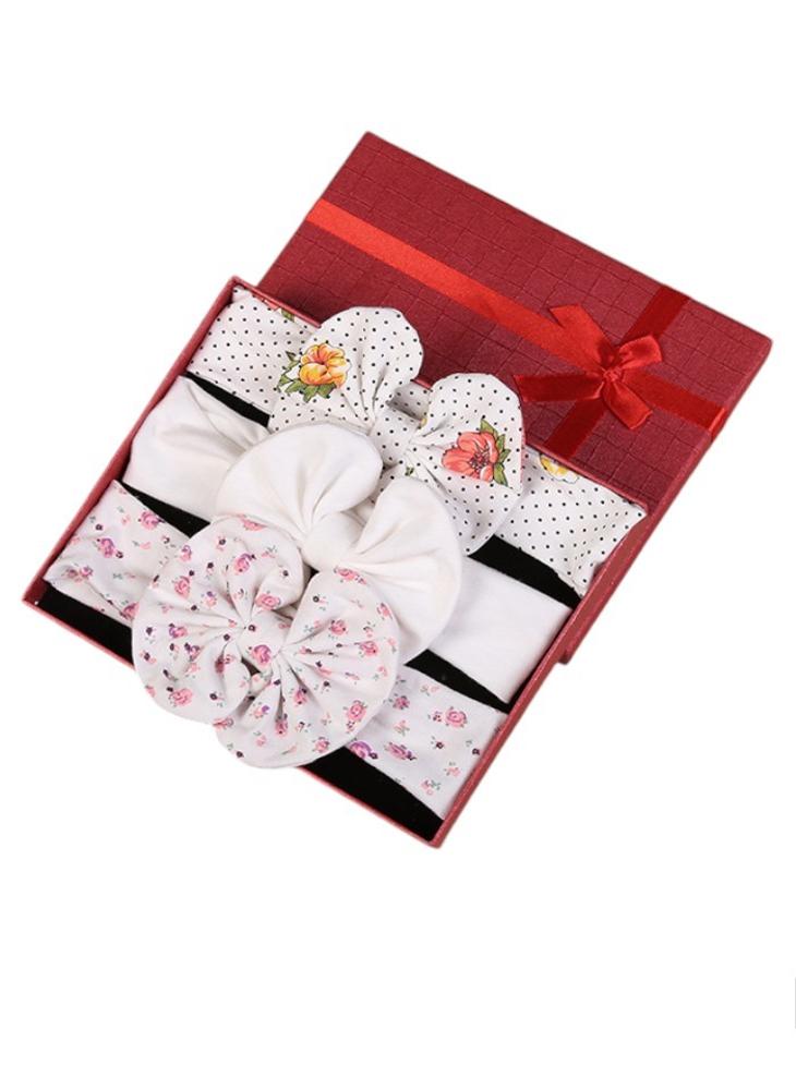 Bambimici Olivia Box Of 3 Heandband Ribbon All White Floral - Image 1