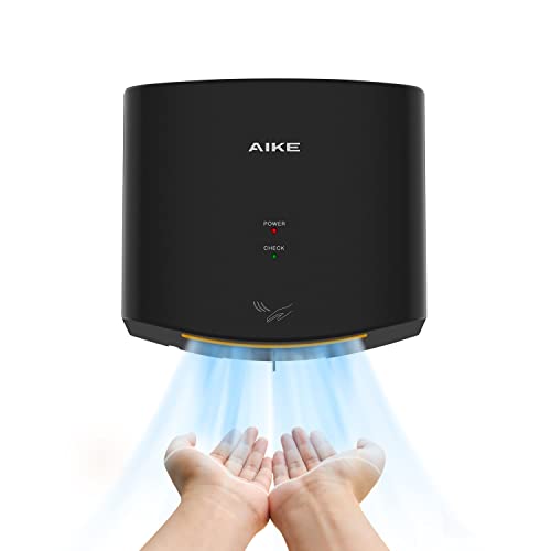AIKE Air Wiper Compact Hand Dryer 110V 1400W Black (with 2 Pin Plug) Model AK2630 - Image 1