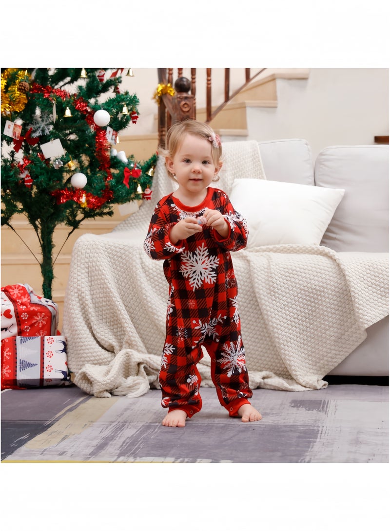 GGEROU طقم بيجامات عيد الميلاد العائلية المتطابقة بأكمام قصيرة، طباعة شجرة عيد الميلاد، ملابس نوم ناعمة للاسترخاء في المنزل - Image 3
