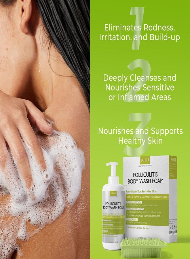 Terramed Just Think Comfort Folliculitis Treatment Folliculitis Body Wash Sensitive Skin | Foaming Cleanser for Redness & Irritation with No Sulfates, Dyes or Parabens | Body Wash Includes Bonus Scrubber Brush - Image 5
