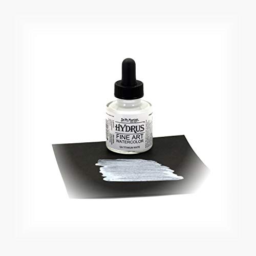 Dr. Ph. Martin's Hydrus Fine Art Watercolor (12H) Watercolor Bottle, 1.0 oz, Titanium White, 1 Bottle - Image 2