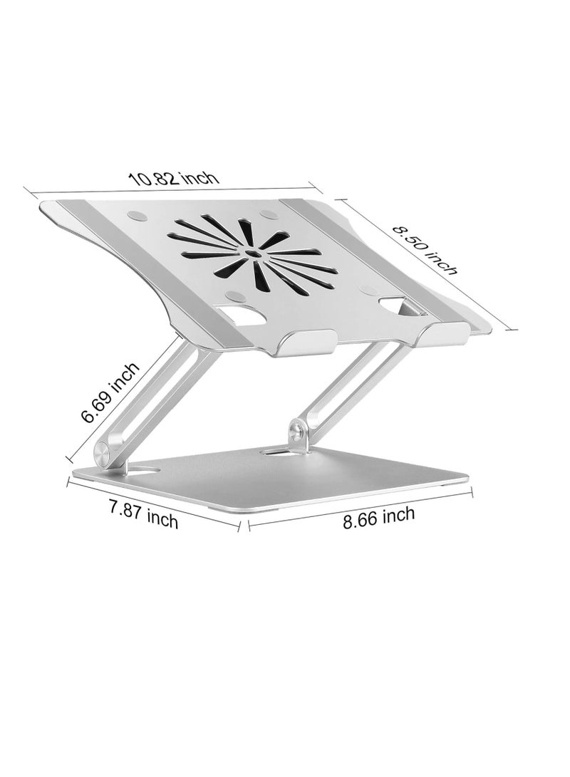 **Adjustable Laptop Stand with Cooling Fan, Compatible with MacBook Air, MacBook Pro, Dell, Alienware, and All Laptops from 11 inches to 17.3 inches by Samphology Rubber** - Image 4