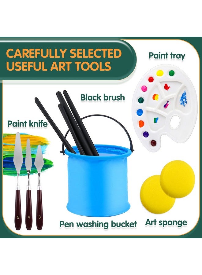 ESRICH Acrylic Paint Set64Pcs Painting Supplies With Wooden Easelpaint Brushes36Colors Acrylic Paint Canvasespalettepaint Knives Etcpainting Kit For Adultsstudentshobbyistsbeginners - Image 5