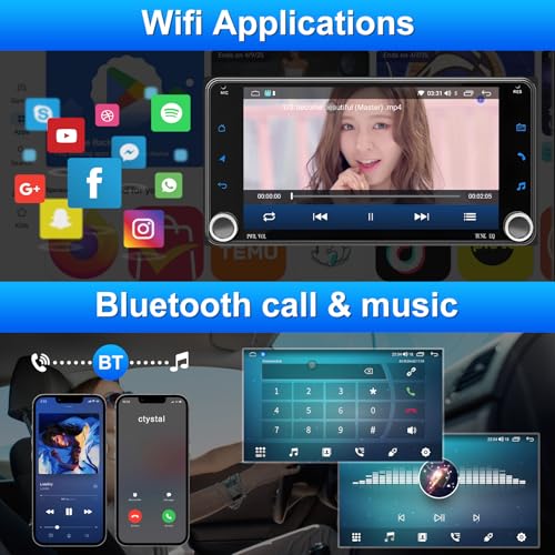 Alikali 9 inch Car Stereo with Carplay Android Auto fit for Kia Forte 2013-2018 Double Din Android 13.0 Touch Screen Car Radio Receiver w/WiFi GPS Navigation Bluetooth Backup Camera - 2+32G - Image 4