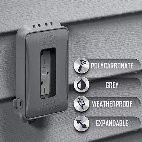 TAYMAC ML500 Single-Gang Mount 16-in-1 Flat Nonmetallic Weatherproof Vertical/Horizontal, 1-Pack, Gray - Image 3