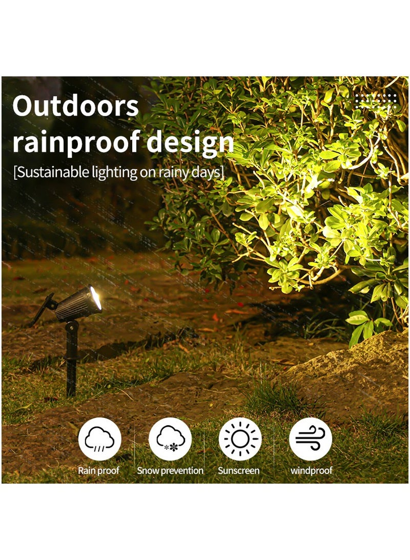 Generic 9LED Solar Landscape Lighting, Outdoor Solar Spotlights, Courtyard Lights, Garden Lights, White Light, 2-pack  - Image 2