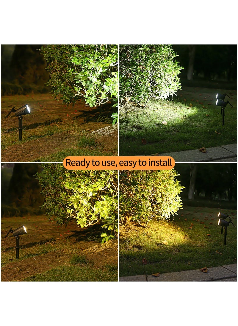 Generic 9LED Solar Landscape Lighting, Outdoor Solar Spotlights, Courtyard Lights, Garden Lights, White Light, 2-pack  - Image 4