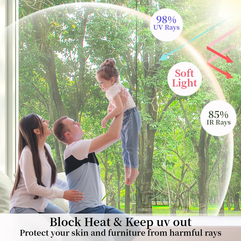 Niviy One Way Privacy Film  Window Tint for Home  Mirror Film Daytime Privacy Sun Blocking Anti UV Reflective Window Tint for Home and Office with 3 Tools  Silver  15.7 Inch X 78.7 Inch - Image 3