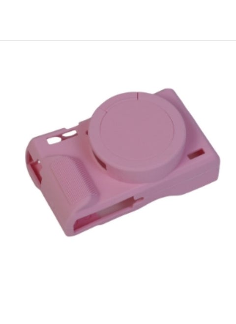 Case for Canon Powershot G7 X Mark III Digital Camera Soft Silicone Protective Cover with Removable Lens Cover for Canon Powershot G7X Mark III DSLR Camera (Pink)
