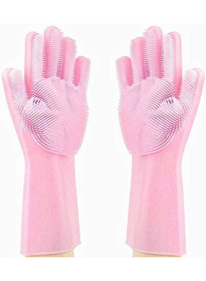 Magic Silicone Dish Washing Gloves One Size - Image 1