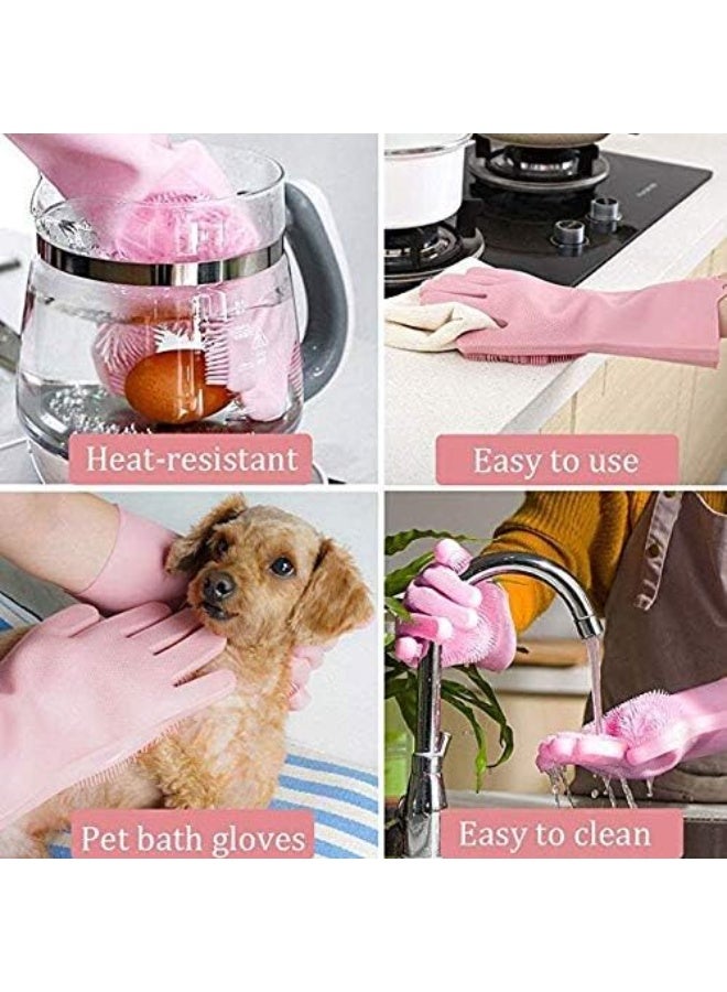 Magic Silicone Dish Washing Gloves One Size - Image 2