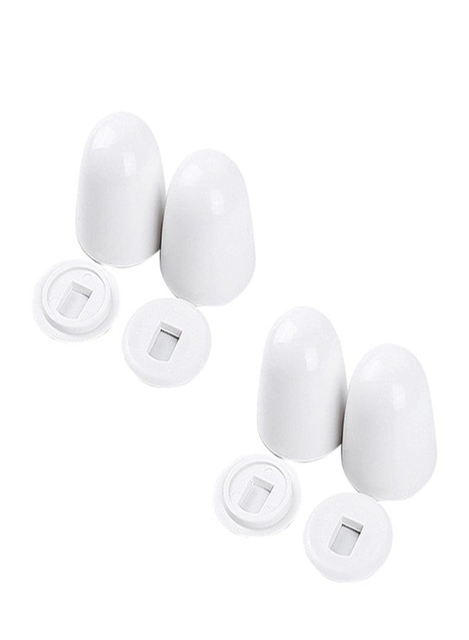 EDOBLUE Pack of 4 Universal Toilet Bolt Caps with Washers 1.44 Inch Toilet Bowl Bolt Caps Covers for Home School and Office