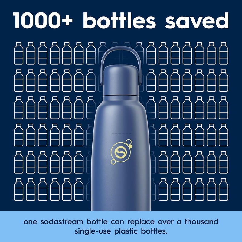 SodaStream Fizz & Go Cool - All Metal Bottle (Storm) Carbonating Bottle Capacity, 0.9L Stable base - Image 5