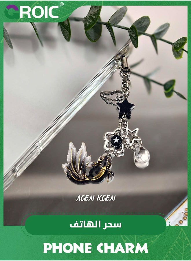GROIC Aesthetic Y2K Phone Charm Cute Cell Phone Charms Strawberry Star Heart Phone Straps Charms Y2K Accessories for Women Phone Bag Camera Pendants Decor  - Image 4
