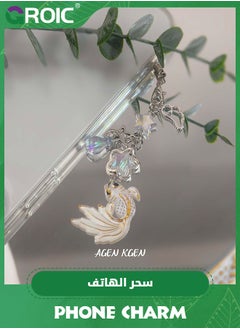 GROIC تعويذة هاتف ي2ك عصرية تعويذات هاتف محمولة Cute تعويذات هاتف بالفراولة والنجوم والقلوب حبال تعويذات اكسسوارات ي2ك للنساء حقيبة الهاتف كاميرا تعليقات ديكور  - Image 3