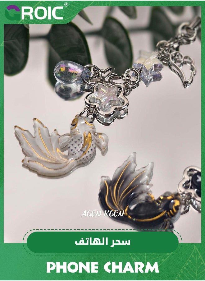 GROIC Aesthetic Y2K Phone Charm Cute Cell Phone Charms Strawberry Star Heart Phone Straps Charms Y2K Accessories for Women Phone Bag Camera Pendants Decor  - Image 5