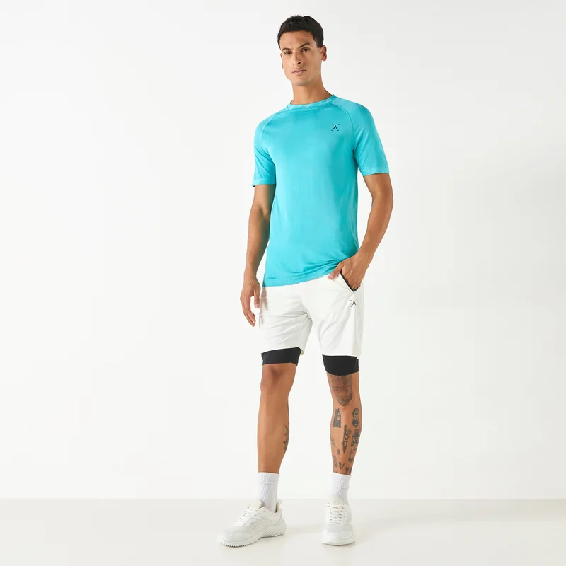 ADOT by Splash Typographic Print T-shirt with Raglan Sleeves