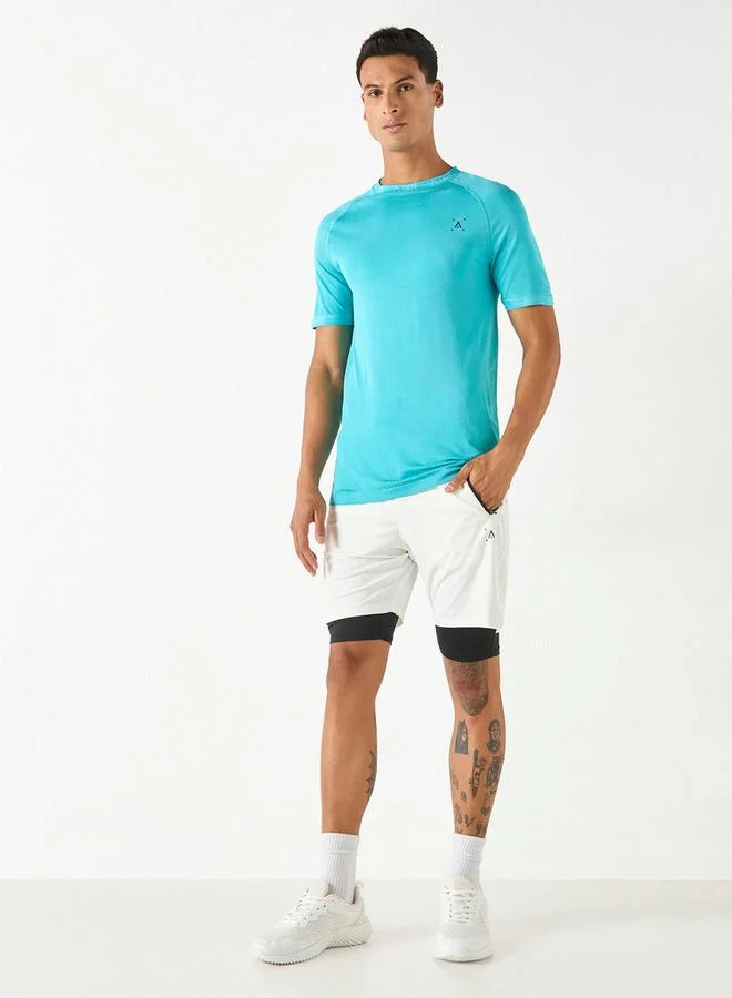 ADOT by Splash Typographic Print T-shirt with Raglan Sleeves