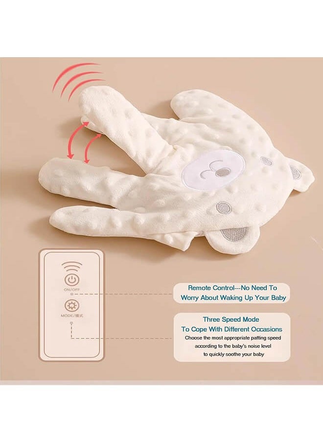 AnnuoYi - Baby Soothing Palm, Baby Patter for Sleep, Startle Prevention Cartoon Animal Baby Pillow, Electric Baby Soothing Palm with Remote Control, for Newborns Baby Girl Baby Boy, Black and White - Image 1