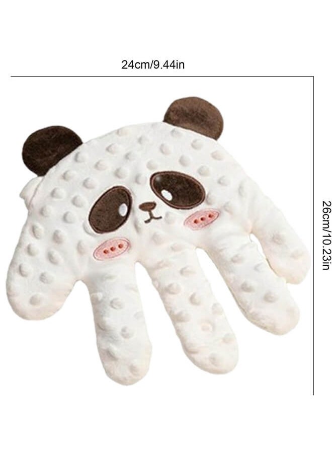 AnnuoYi - Baby Soothing Palm, Baby Patter for Sleep, Startle Prevention Cartoon Animal Baby Pillow, Electric Baby Soothing Palm with Remote Control, for Newborns Baby Girl Baby Boy, Black and White - Image 1