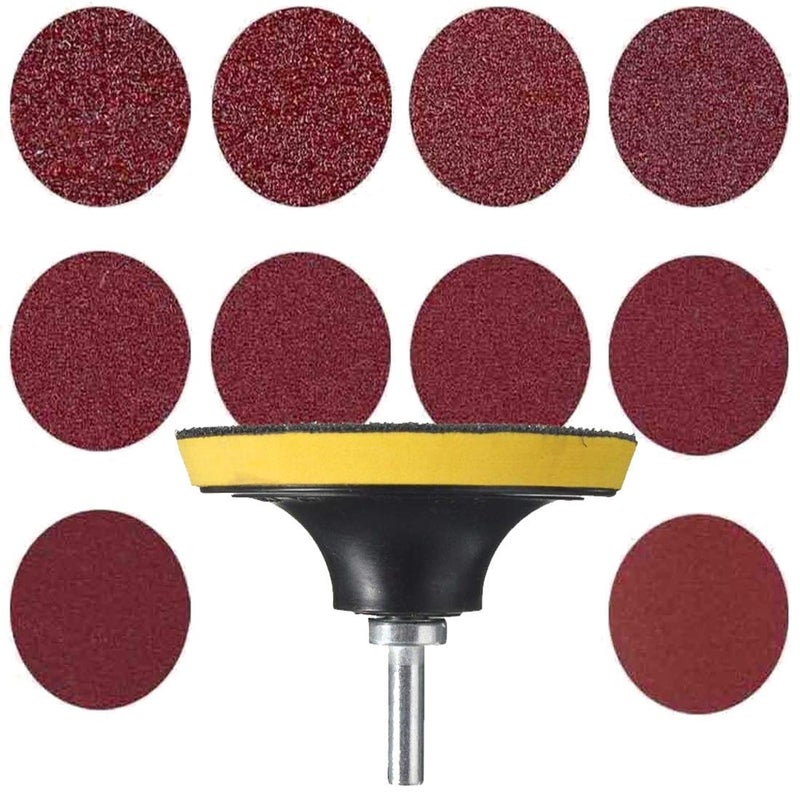 DIY Crafts DIY Crafts 50 Pcs Sandpaper Backer Pad M10 Nut 3 Inch Sanding Discs 601202408001000 Grit Sandpaper Assortment B50 Pcs Sandpaper Backer Pad M10 Nut - Image 1