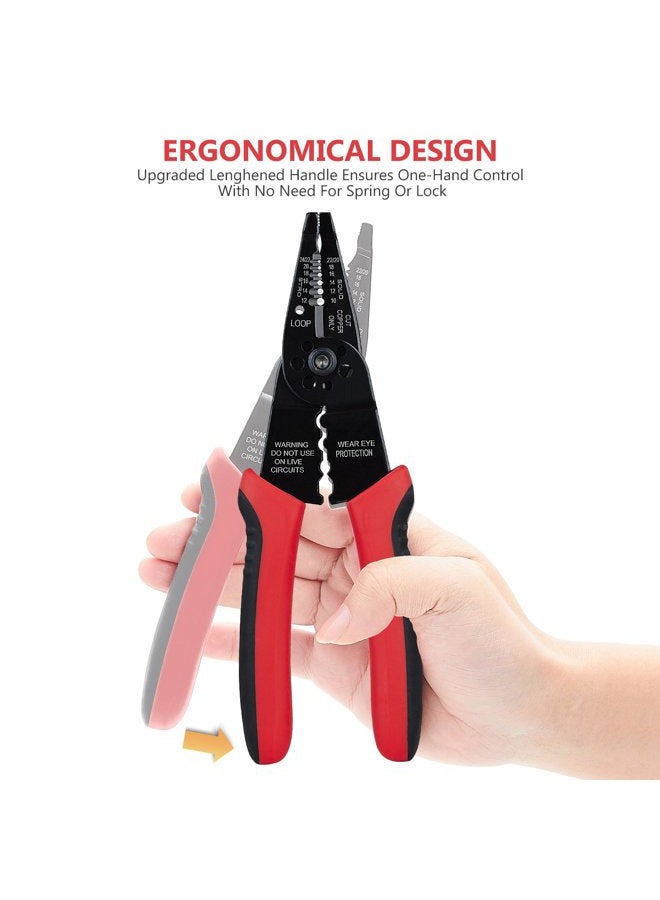 WGGE WG-015 Professional 8-inch Wire Stripper/wire crimping tool, Wire Cutter, Wire Crimper, Cable Stripper, Wiring Tools and Multi-Function Hand Tool. - Image 4