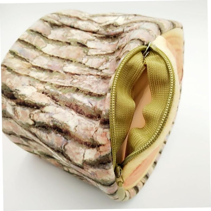 غطاء صندوق المناديل من كريم بلش بتصميم خشب مزيف للمنزل والمكتب والسيارة - Image 4