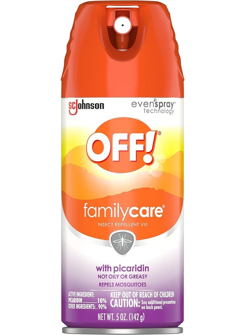 FamilyCare Insect & Mosquito Repellent Aerosol, Bug Spray Made with Picaridin for Everyday Use, 5 oz