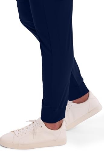 Cherokee Infinity Men's Jogger Pants with Drawstring Waist Mid Rise 5 Pockets Bottoms CK004AS, L Short, Navy - Image 4